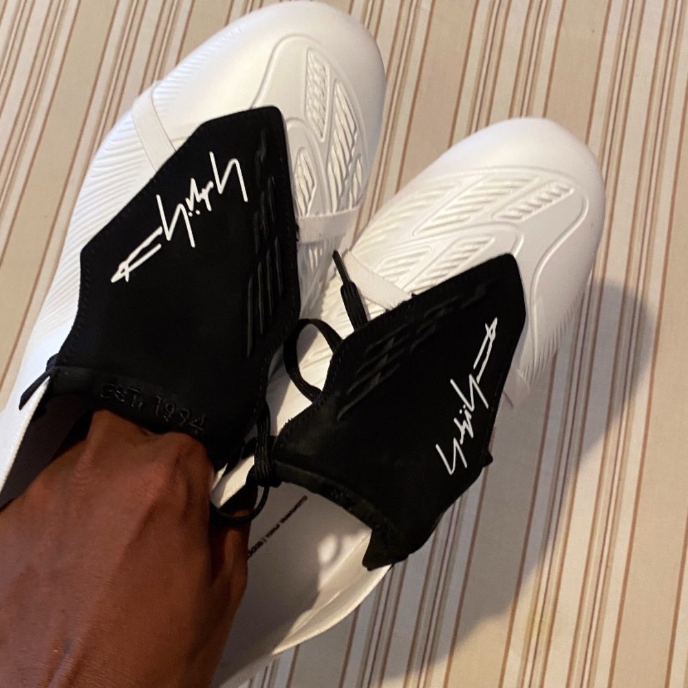 White and Black Signature Sneakers